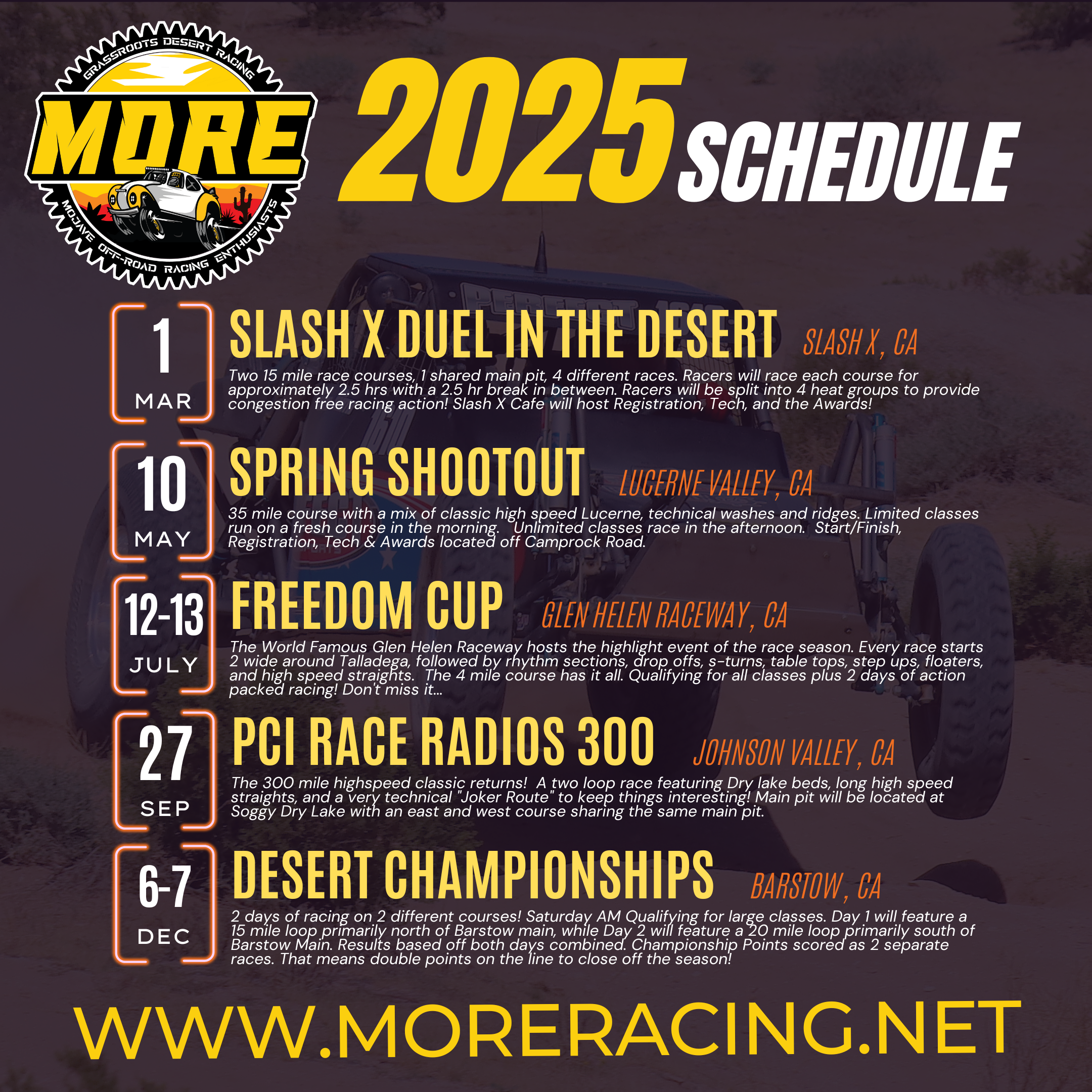 MORE 2025 Schedule